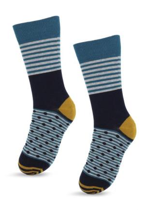 Șosete Bărbați Bumbac Organic Fără Cusătura cu Dungi și Buline