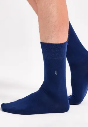 Sosete Bărbați Bambus, Fără Cusătură, Albastru