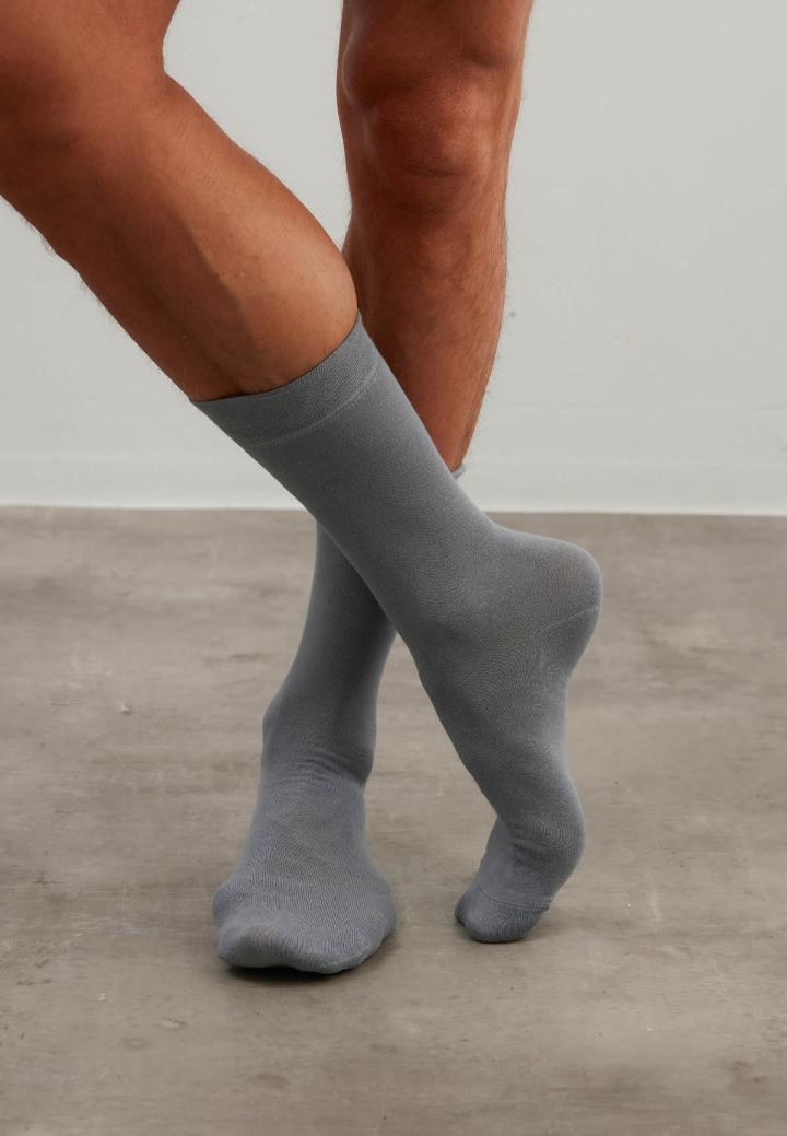 Sosete Bărbați Bambus, Fără Cusătură, Gri