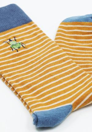 Șosete Bărbați Bumbac Organic – Model cu Dungi, Fără Cusătură