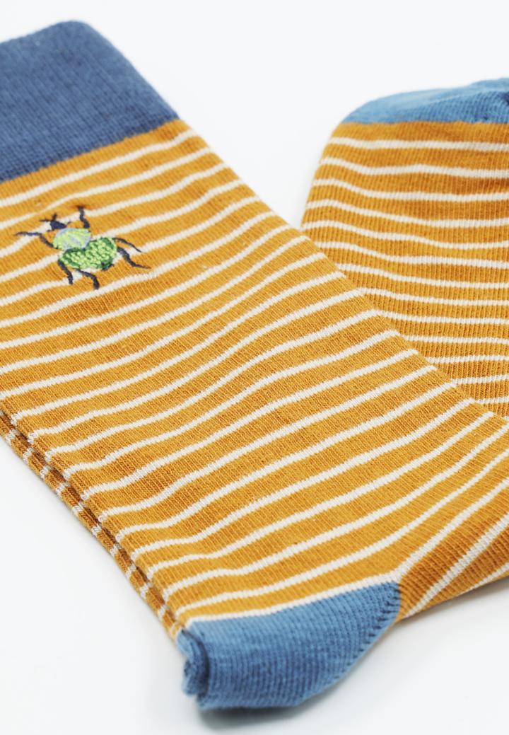 Șosete Bărbați Bumbac Organic – Model cu Dungi, Fără Cusătură