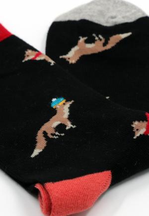 Șosete Bărbați Bumbac Organic – Model cu Lup, Fără Cusătură