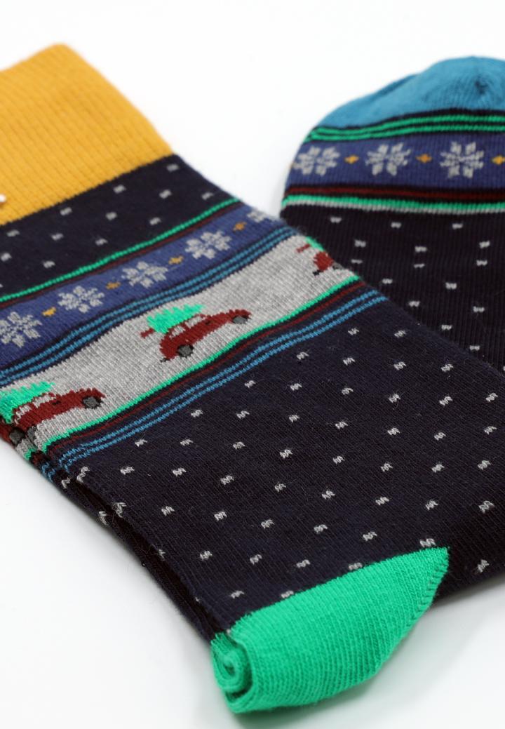 Șosete Bărbați Bumbac Organic – Model cu Mașina, Fără Cusătură