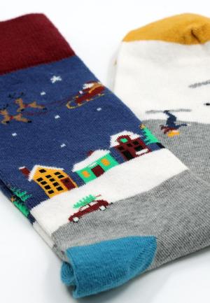 Șosete Bărbați Bumbac Organic – Model cu Ren, Fără Cusătură