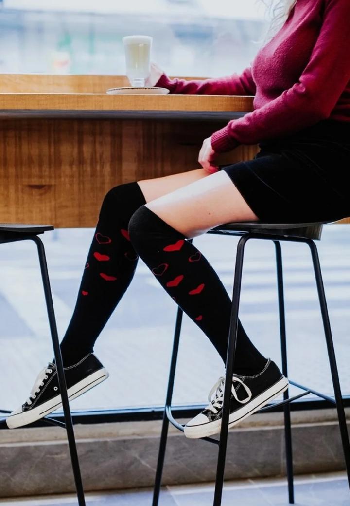 Șosete Peste Genunchi Vesele inimi