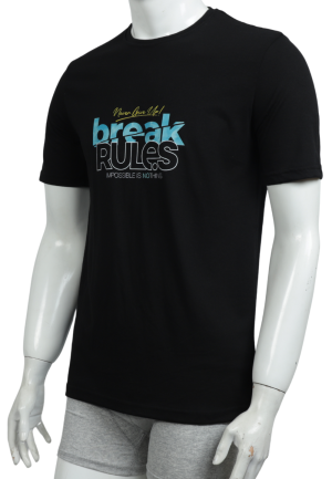 Tricou Barbat Break Rules Negru