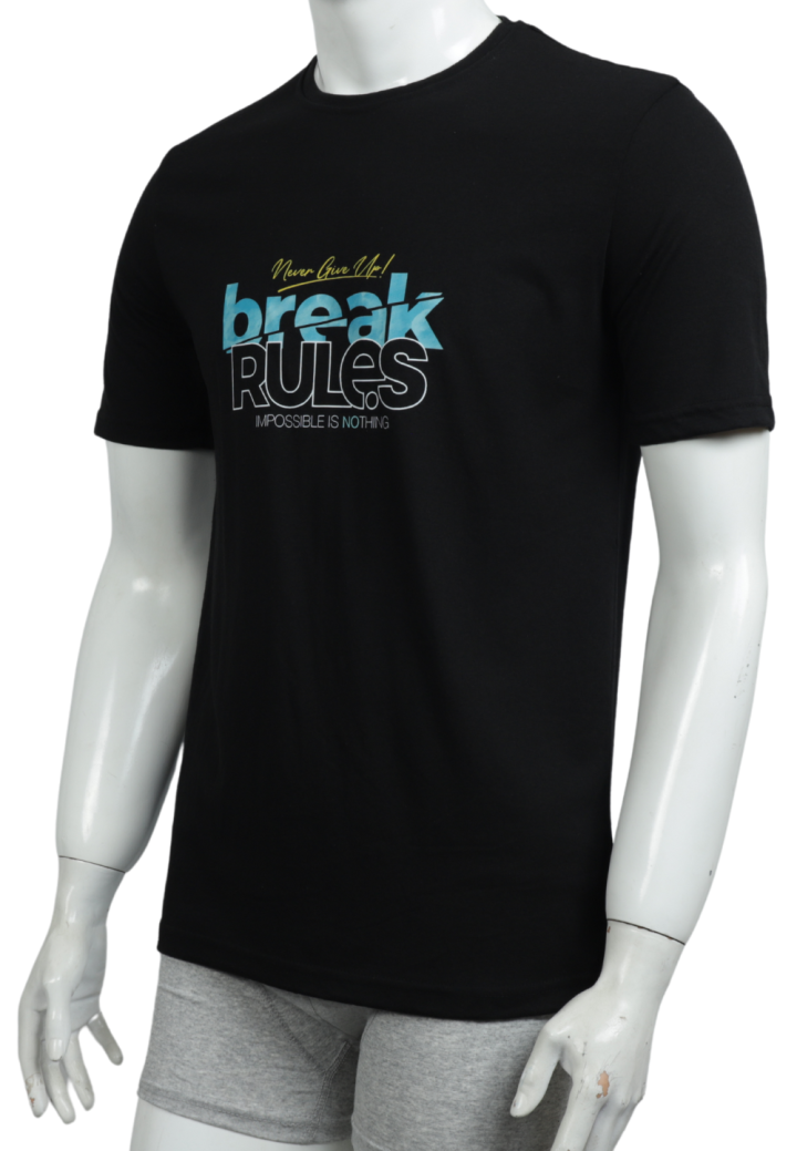 Tricou Barbat Break Rules Negru